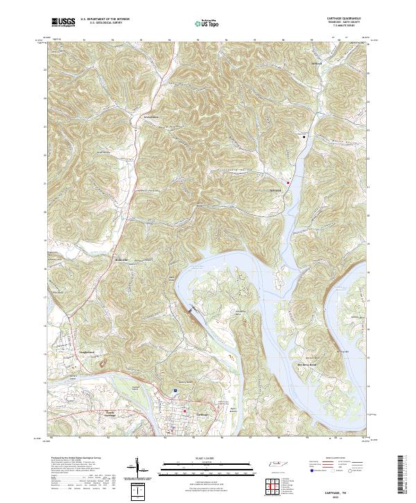 Carthage topographic map thumbnail