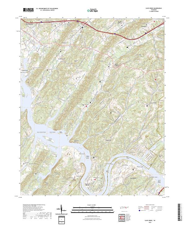 Cave Creek topographic map thumbnail