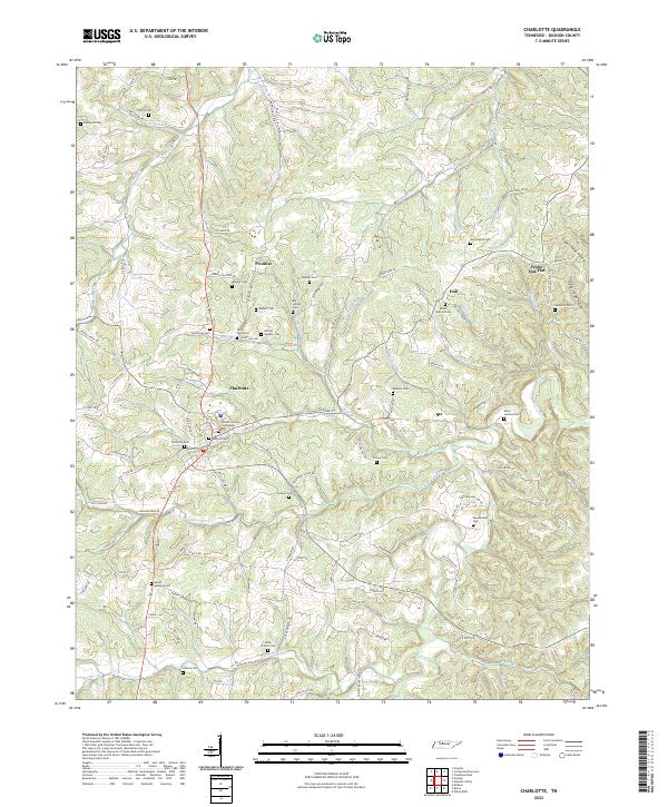 Charlotte topographic map thumbnail