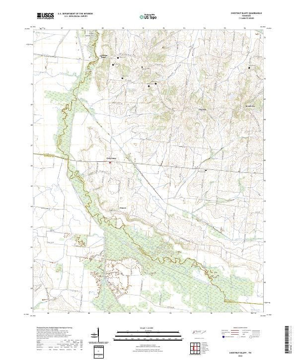 Chestnut Bluff topographic map thumbnail