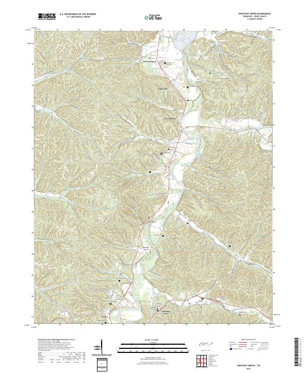 Chestnut Grove topographic map thumbnail