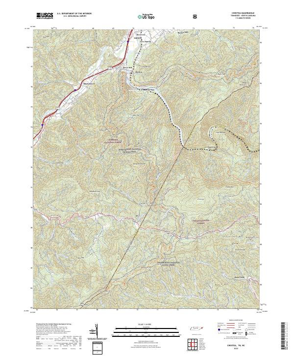 Chestoa topographic map thumbnail