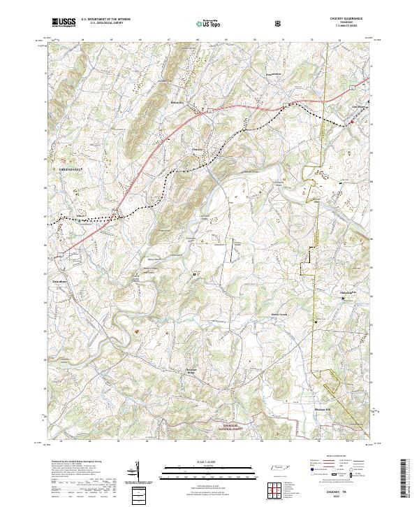 Chuckey topographic map thumbnail
