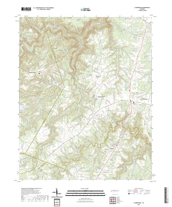 Clarkrange topographic map thumbnail