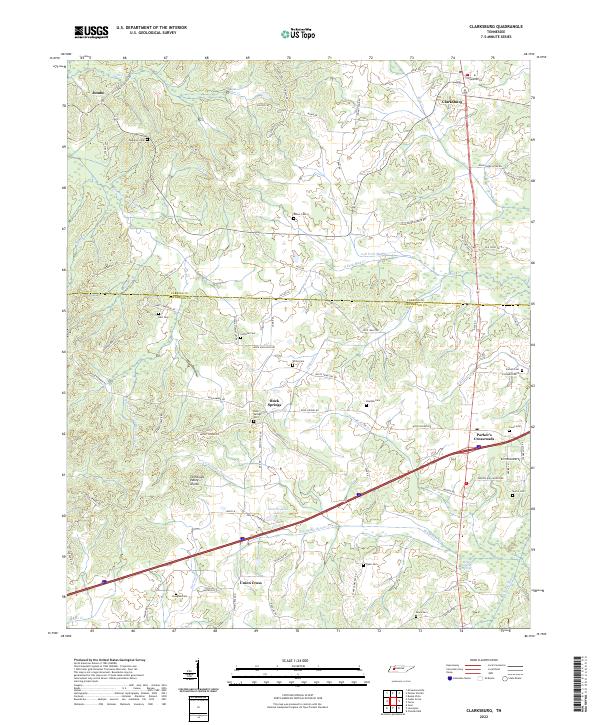 Clarksburg topographic map thumbnail