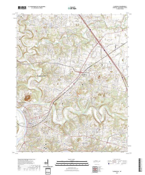 Clarksville topographic map thumbnail