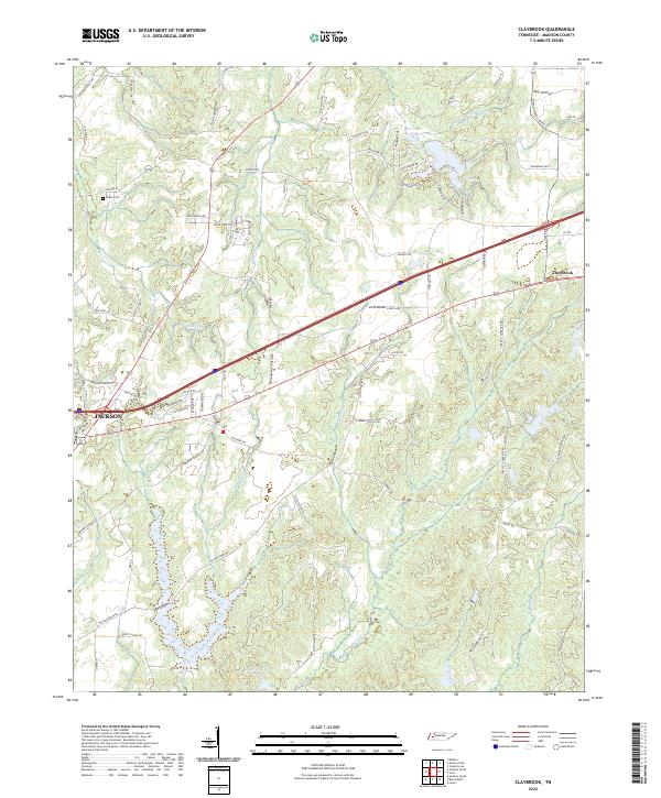 Claybrook topographic map thumbnail