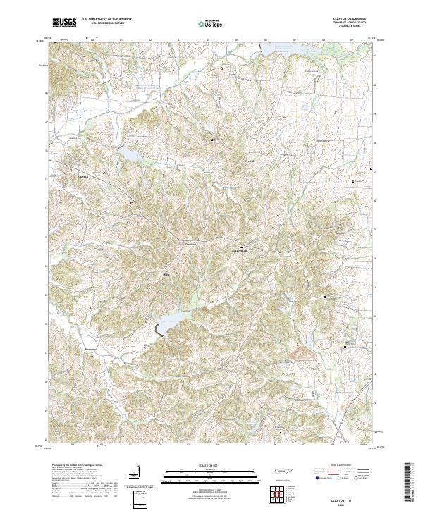 Clayton topographic map thumbnail