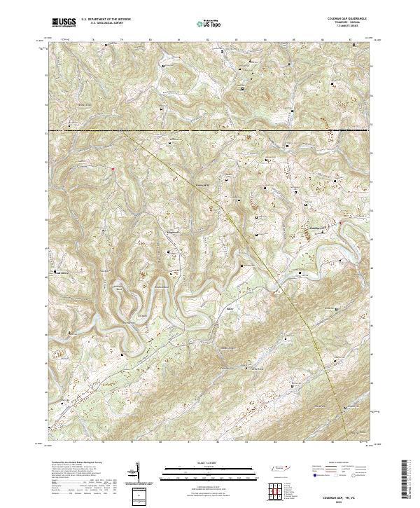 Coleman Gap topographic map thumbnail