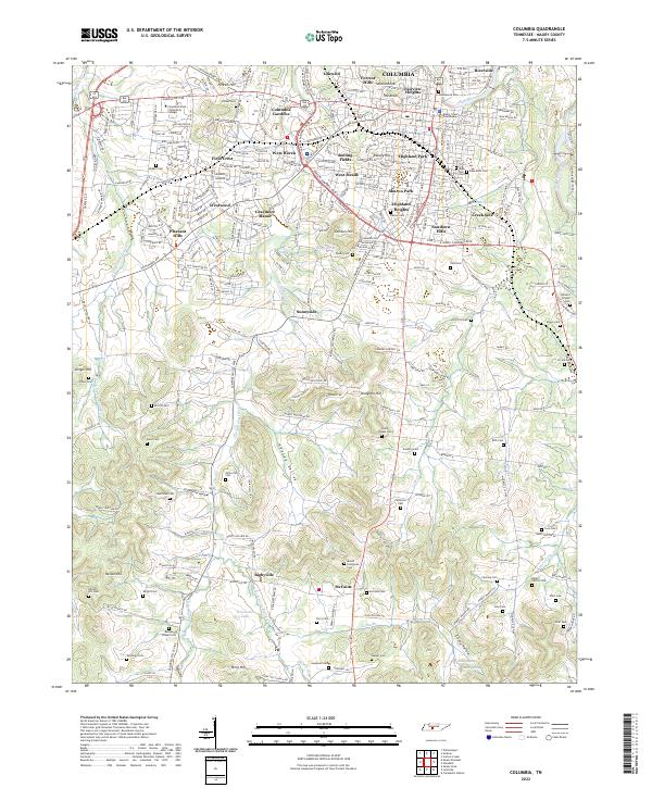Columbia topographic map thumbnail