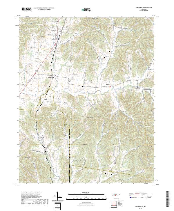 Cornersville topographic map thumbnail