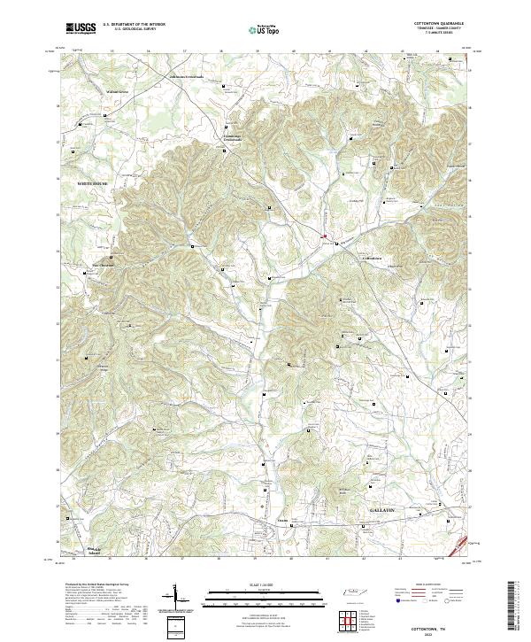 Cottontown topographic map thumbnail