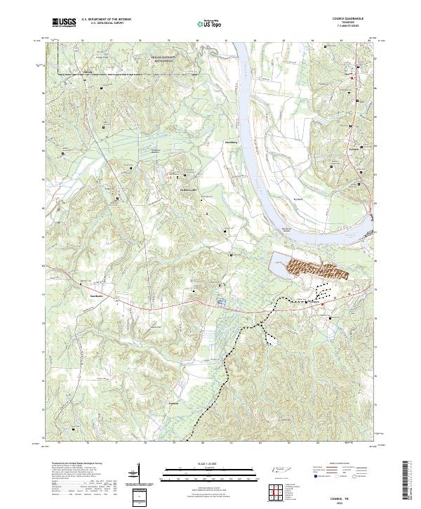 Counce topographic map thumbnail