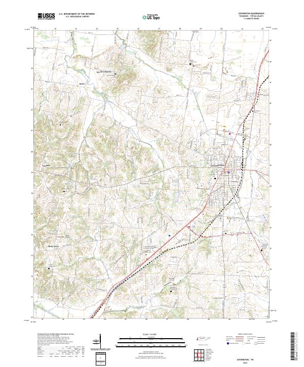 Covington topographic map thumbnail