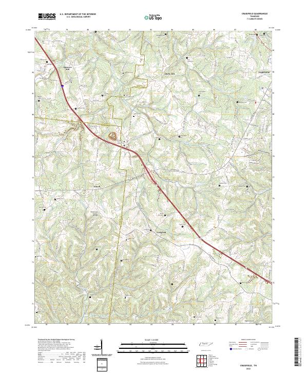 Craigfield topographic map thumbnail
