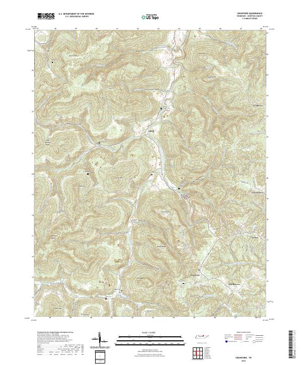 Crawford topographic map thumbnail