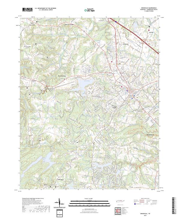 Crossville topographic map thumbnail
