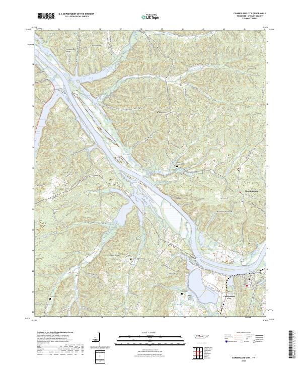 Cumberland City topographic map thumbnail