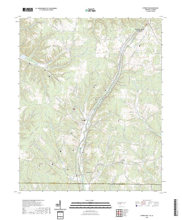 Cypress Inn topographic map thumbnail