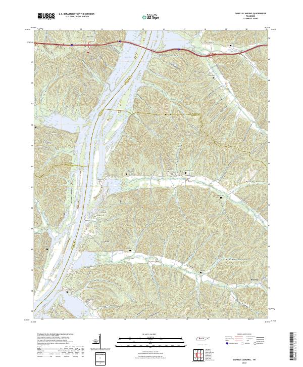 Daniels Landing topographic map thumbnail