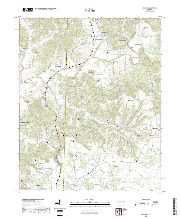 Dellrose topographic map thumbnail