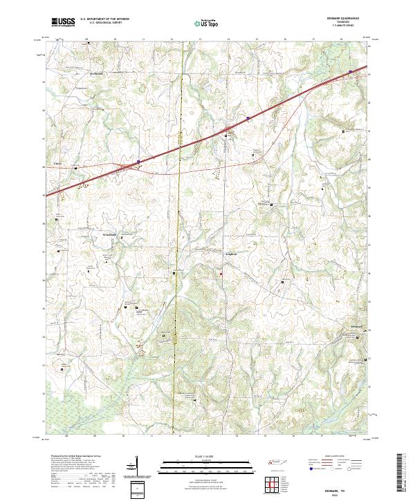 Denmark topographic map thumbnail