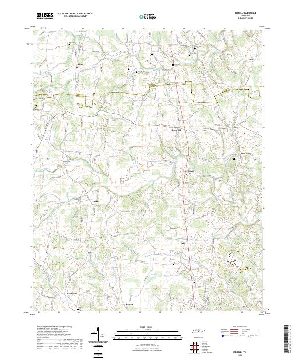 Dibrell topographic map thumbnail