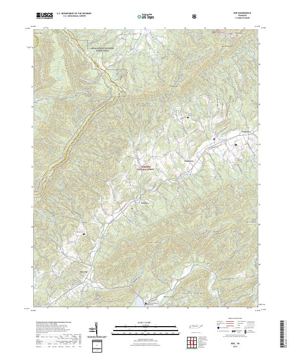 Doe topographic map thumbnail