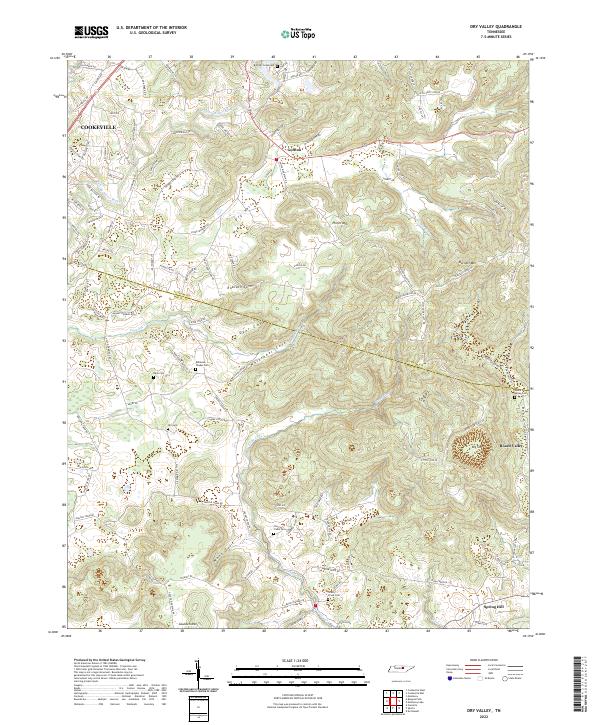 Dry Valley topographic map thumbnail