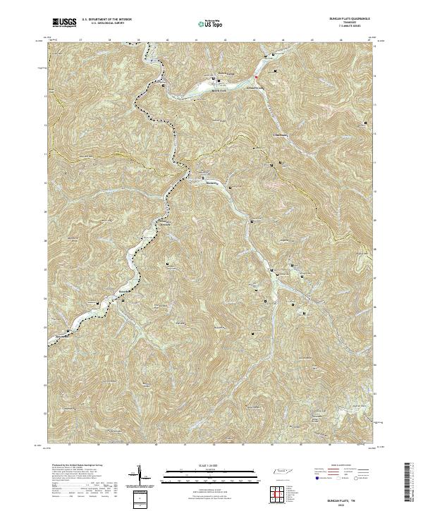 Duncan Flats topographic map thumbnail