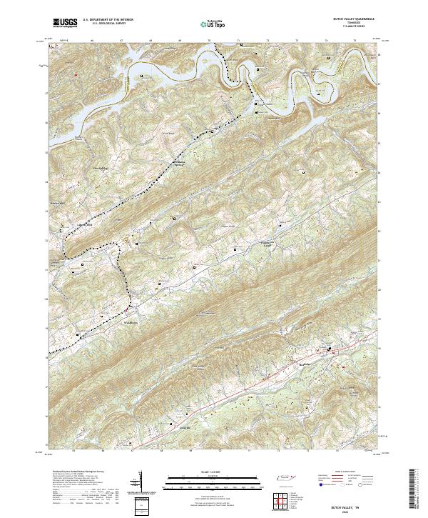 Dutch Valley topographic map thumbnail
