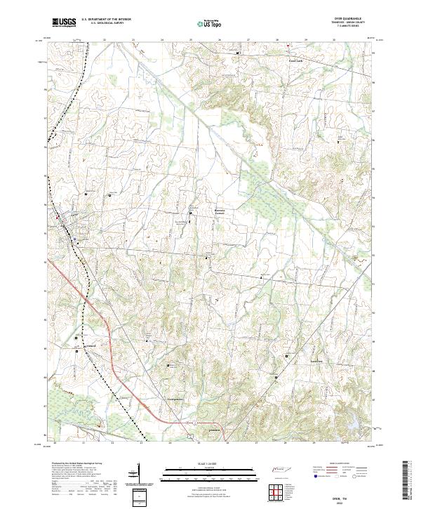 Dyer topographic map thumbnail