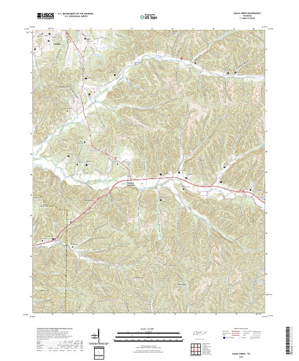 Eagle Creek topographic map thumbnail