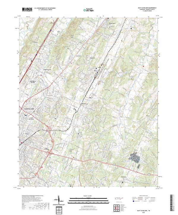 East Cleveland topographic map thumbnail