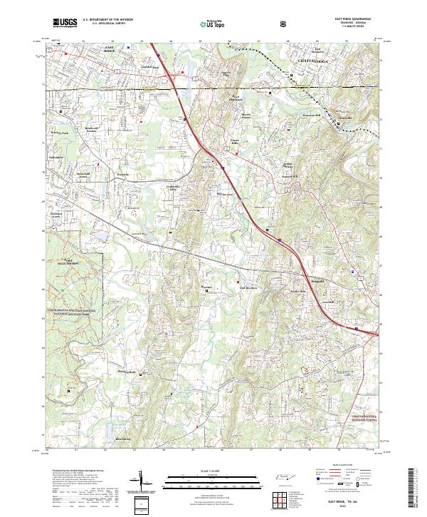 East Ridge topographic map thumbnail