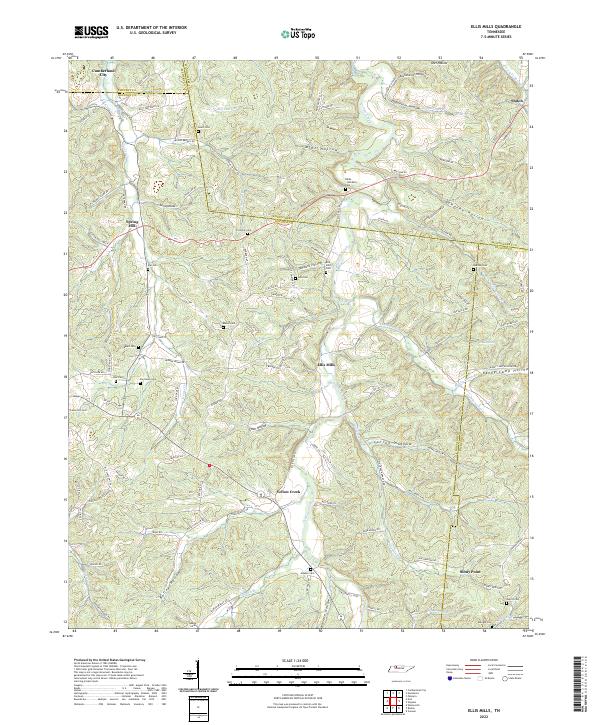 Ellis Mills topographic map thumbnail