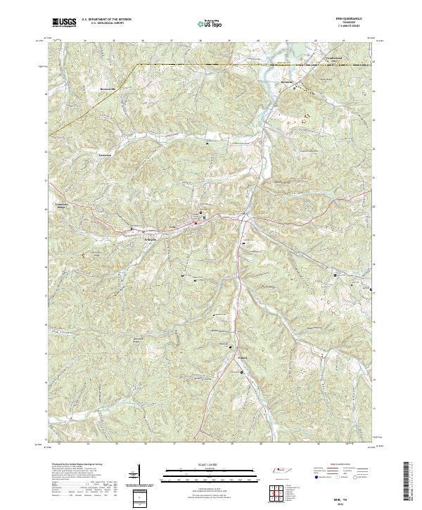 Erin topographic map thumbnail