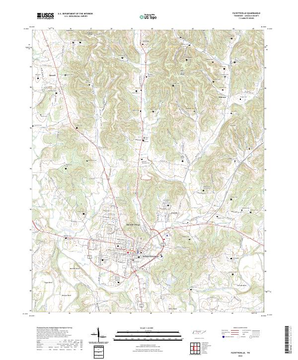 Fayetteville topographic map thumbnail