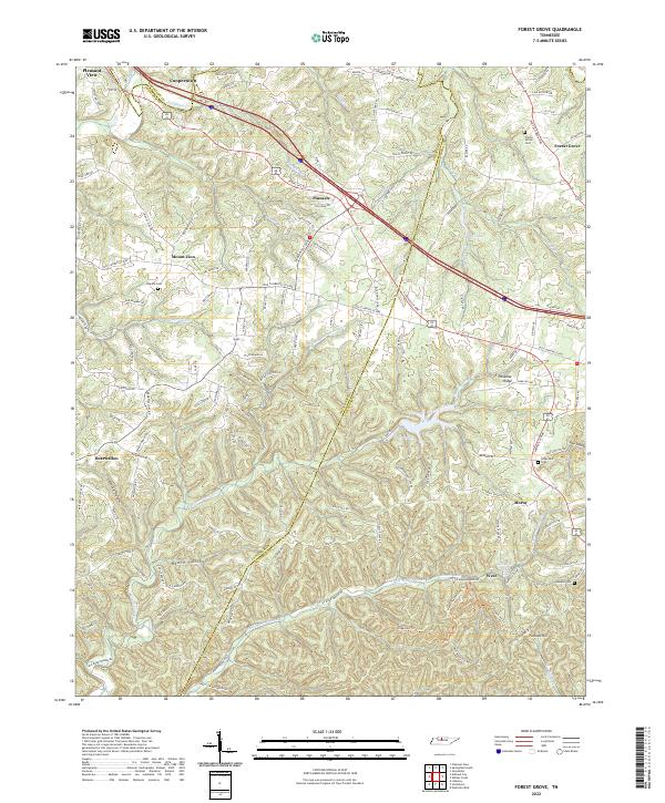 Forest Grove topographic map thumbnail