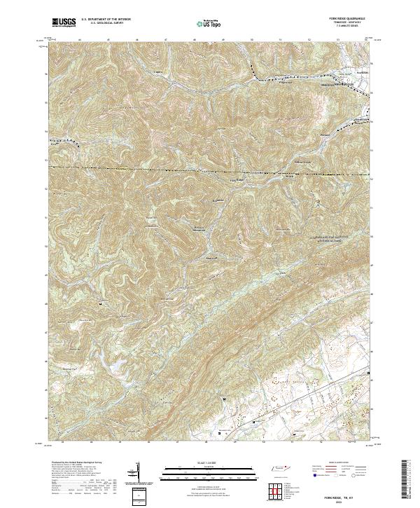 Fork Ridge topographic map thumbnail