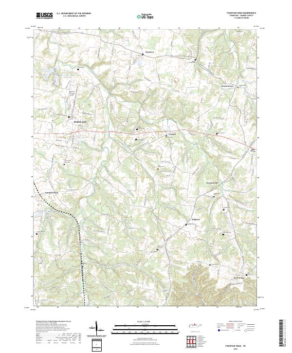 Fountain Head topographic map thumbnail
