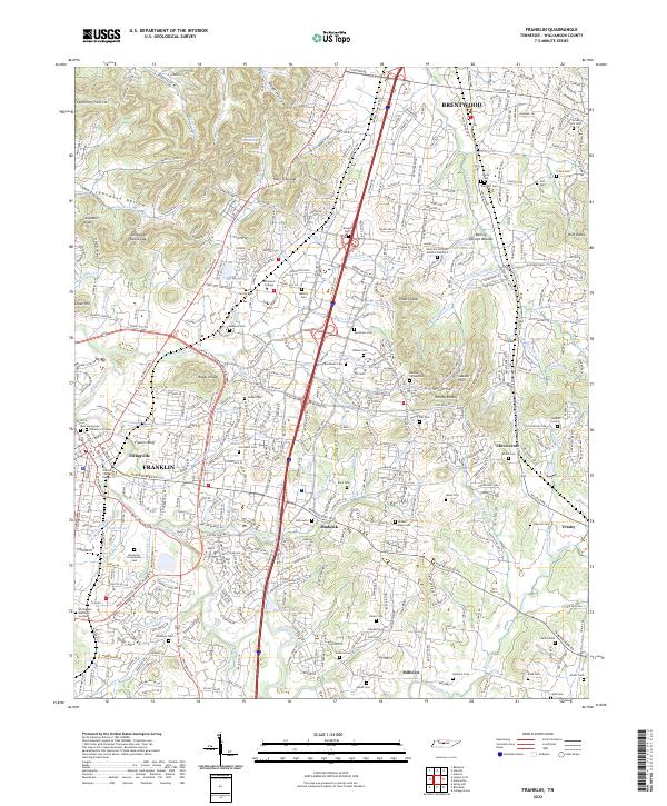 Franklin topographic map thumbnail