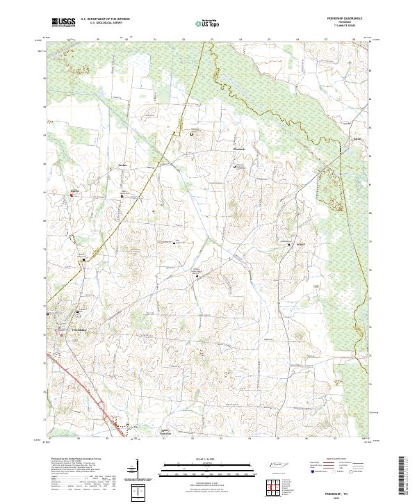 Friendship topographic map thumbnail