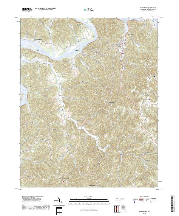 Gainesboro topographic map thumbnail