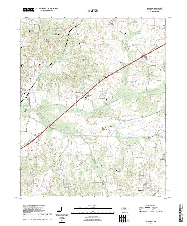 Gallaway topographic map thumbnail