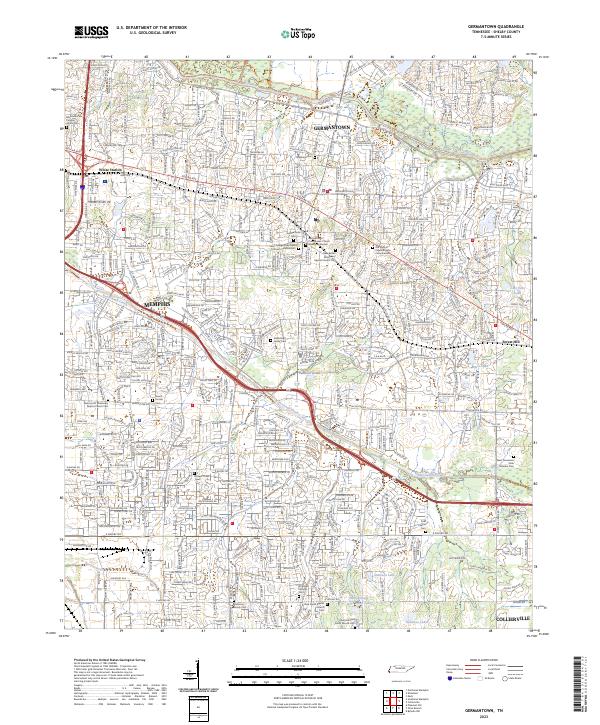 Germantown topographic map thumbnail