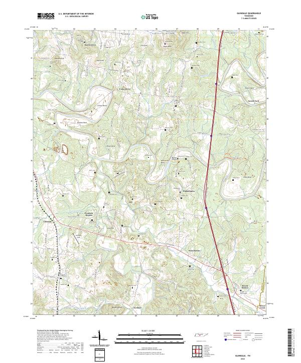 Glendale topographic map thumbnail