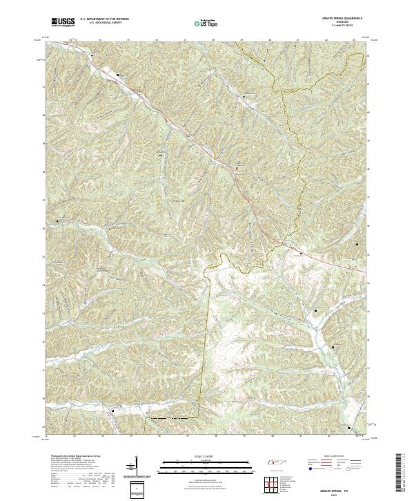 Graves Spring topographic map thumbnail