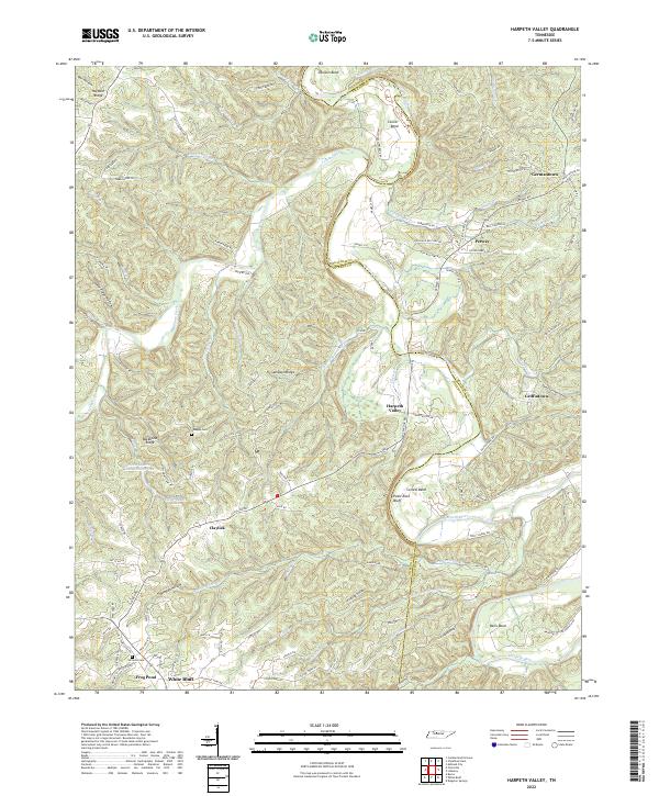 Harpeth Valley topographic map thumbnail