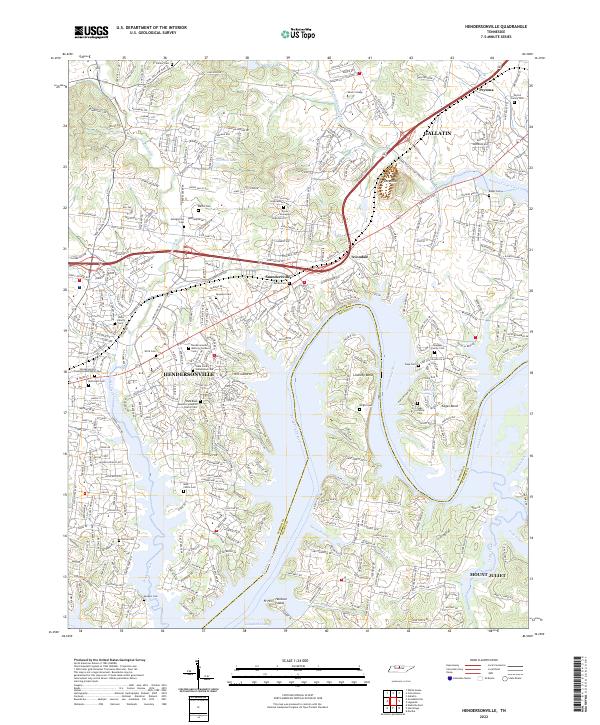 Hendersonville topographic map thumbnail